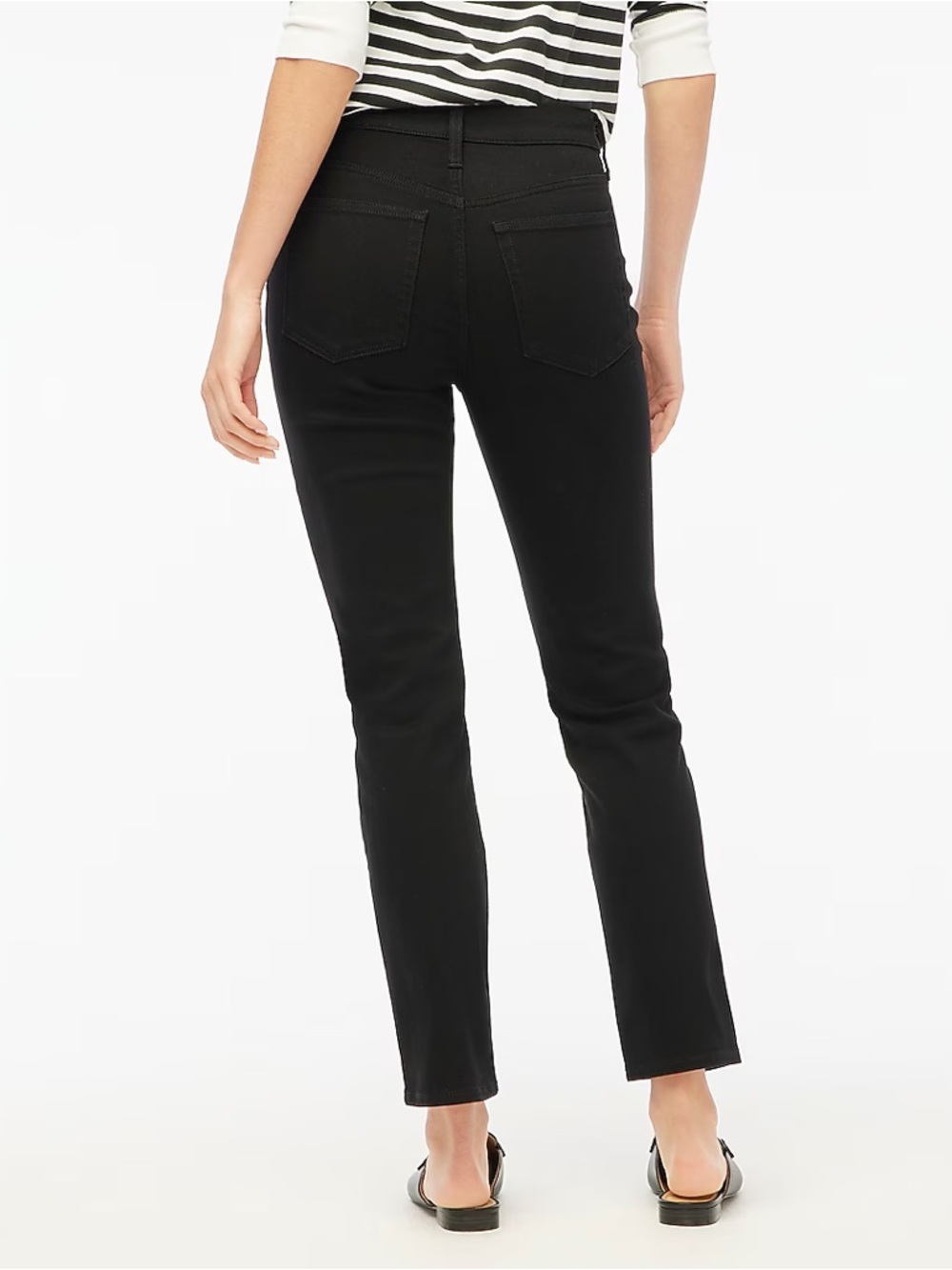 J.Crew Factory Essential Straight Jean in All-Day Stretch in Black 26P Petite - Picture 2 of 5